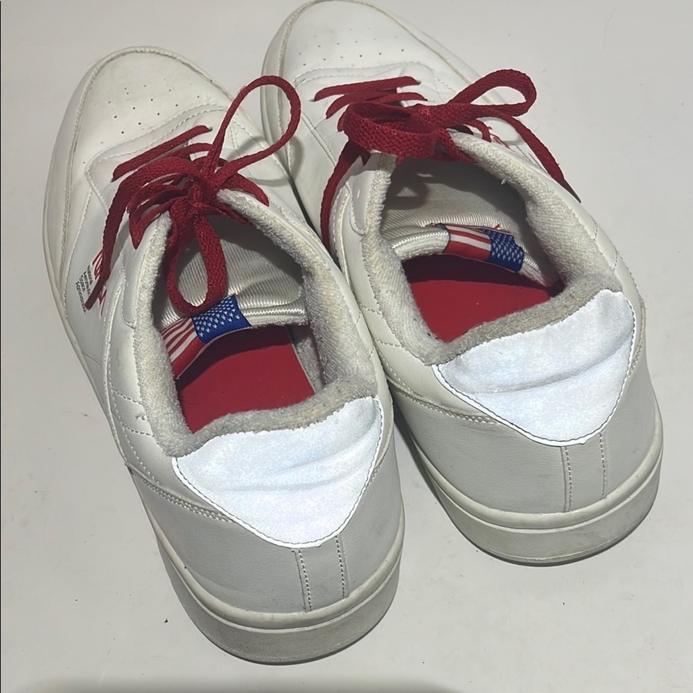 White NASA Sneakers with Red Laces - Picture 11 of 11
